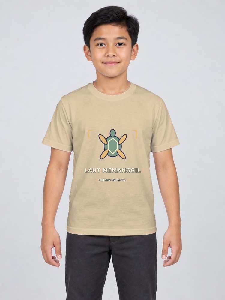 T-shirt Penyu Pulang Kanak-Kanak front