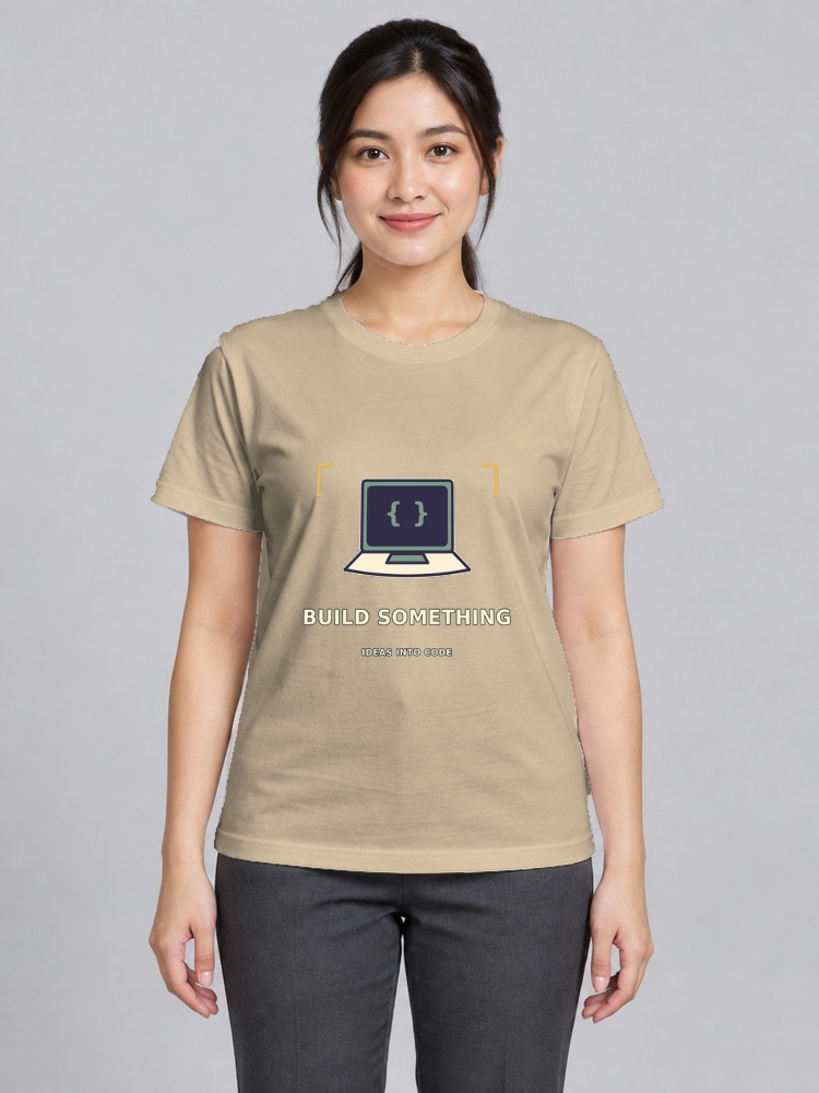 T-shirt Laptop Builder Wanita front
