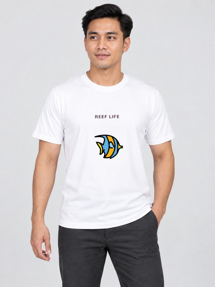 T-shirt Ikan Terumbu — White