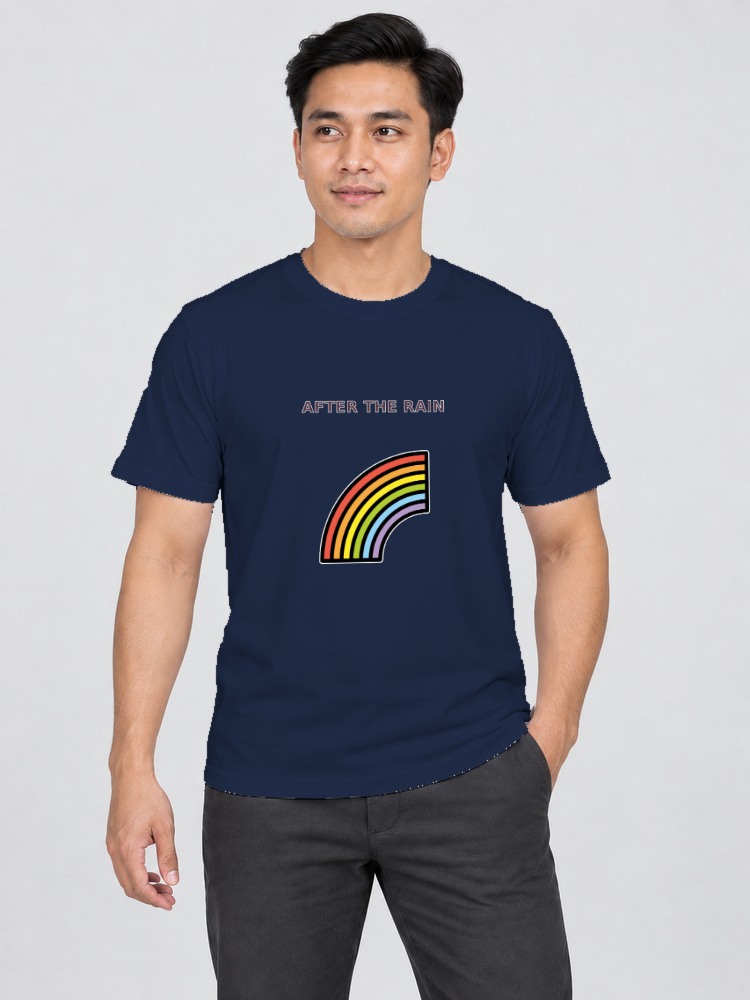 T-shirt Pelangi Selepas Hujan — Navy