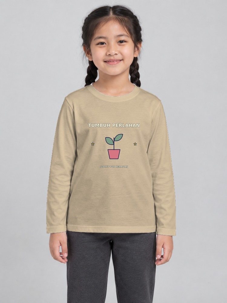 T-shirt Little Growth Kanak-Kanak Perempuan Lengan Panjang front