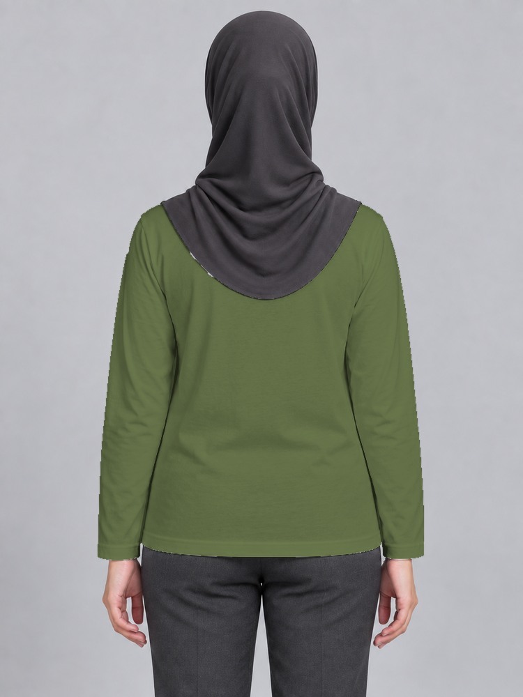 T-shirt Book Escape Wanita Bertudung Lengan Panjang back