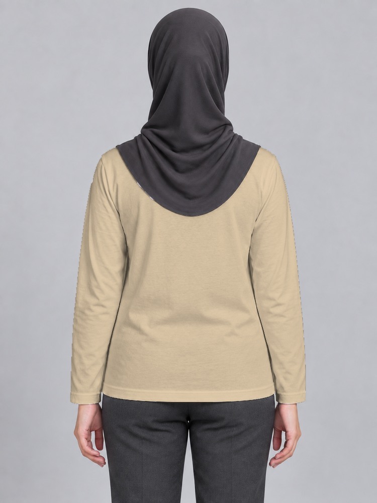 T-shirt Kind Heart Wanita Bertudung Lengan Panjang back
