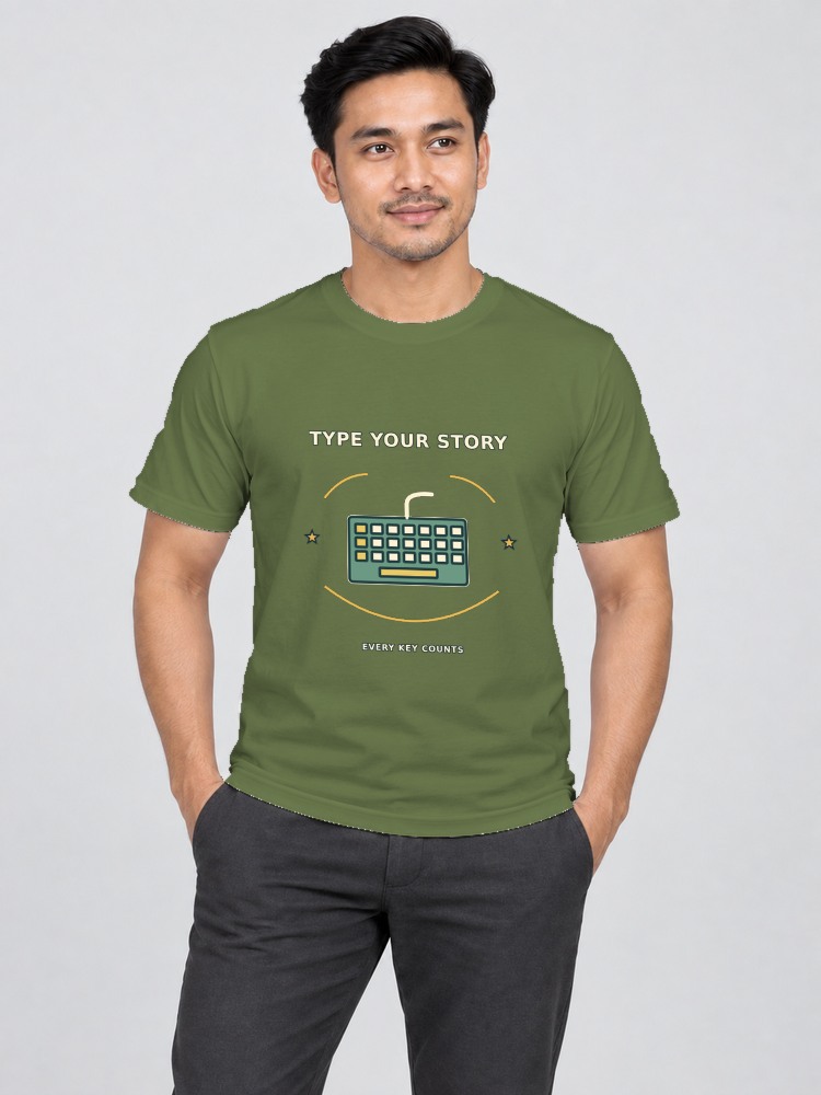 T-shirt Keyboard Rhythm — Olive