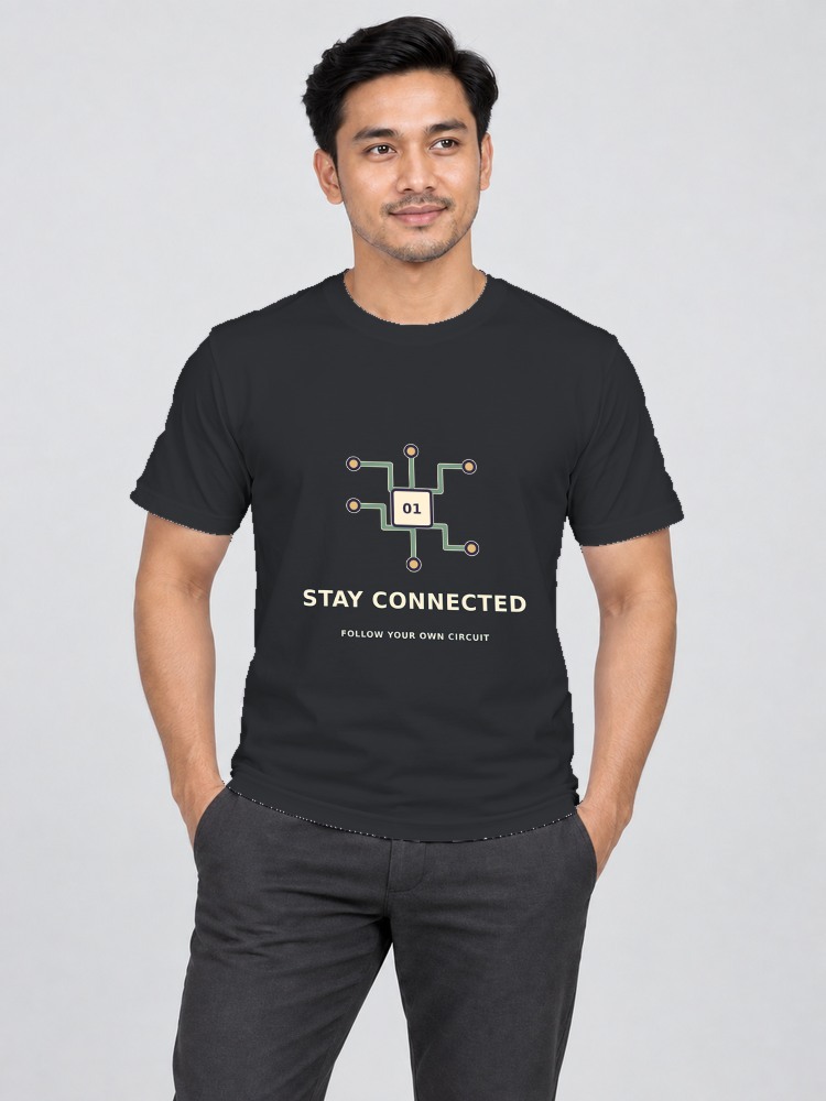 T-shirt Circuit Flow — Black
