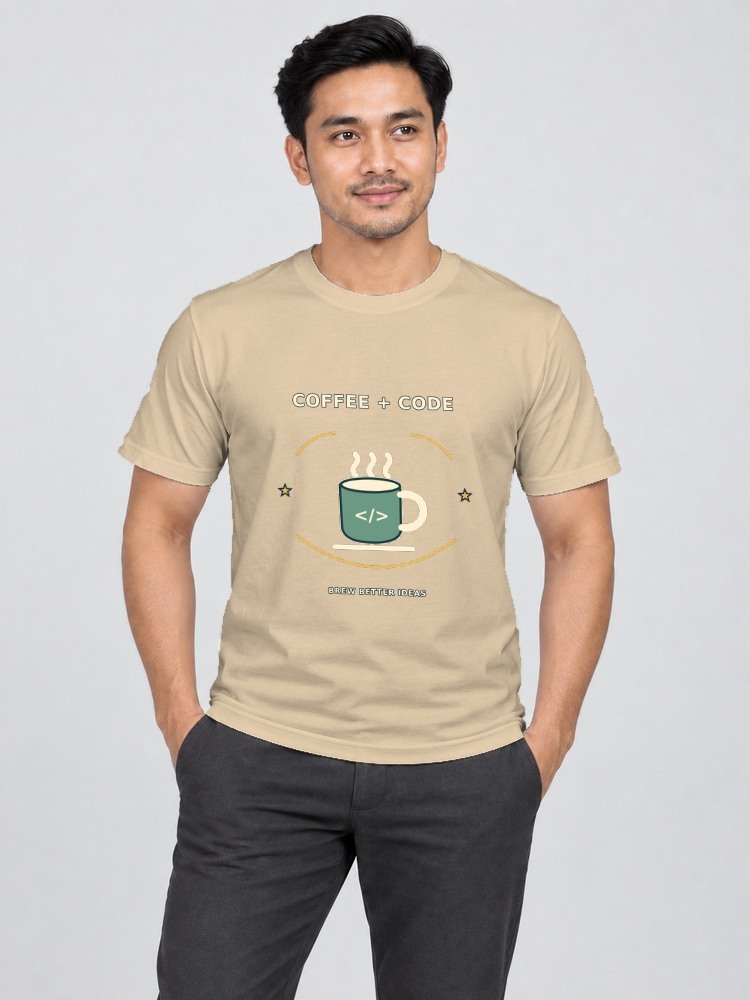 T-shirt Coffee And Code front