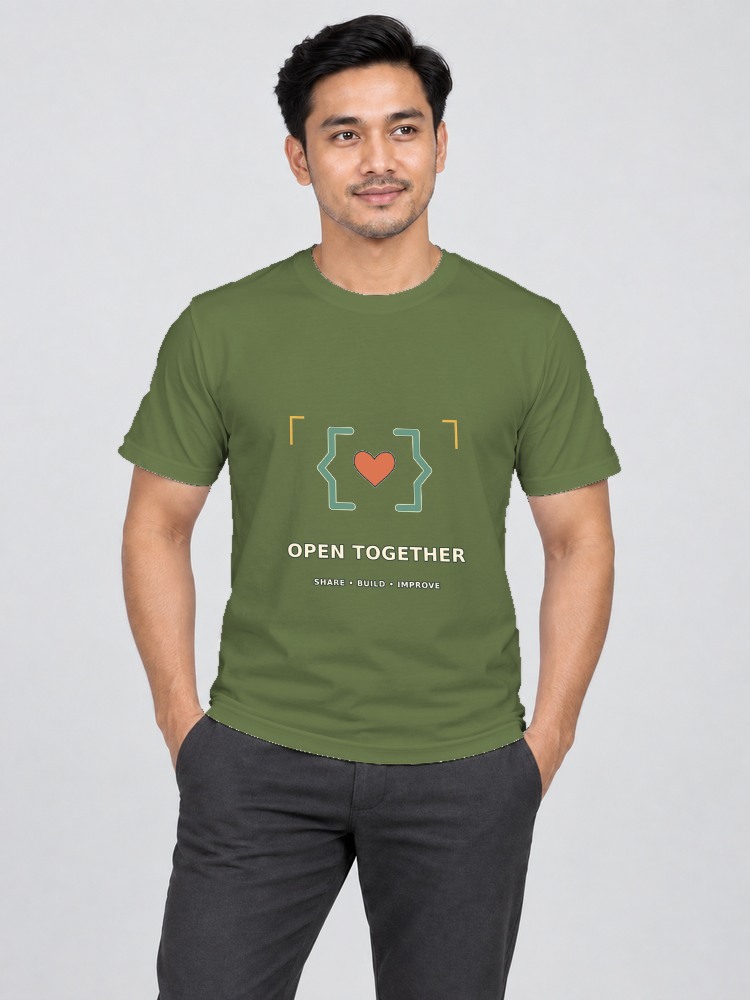 T-shirt Open Source Heart front